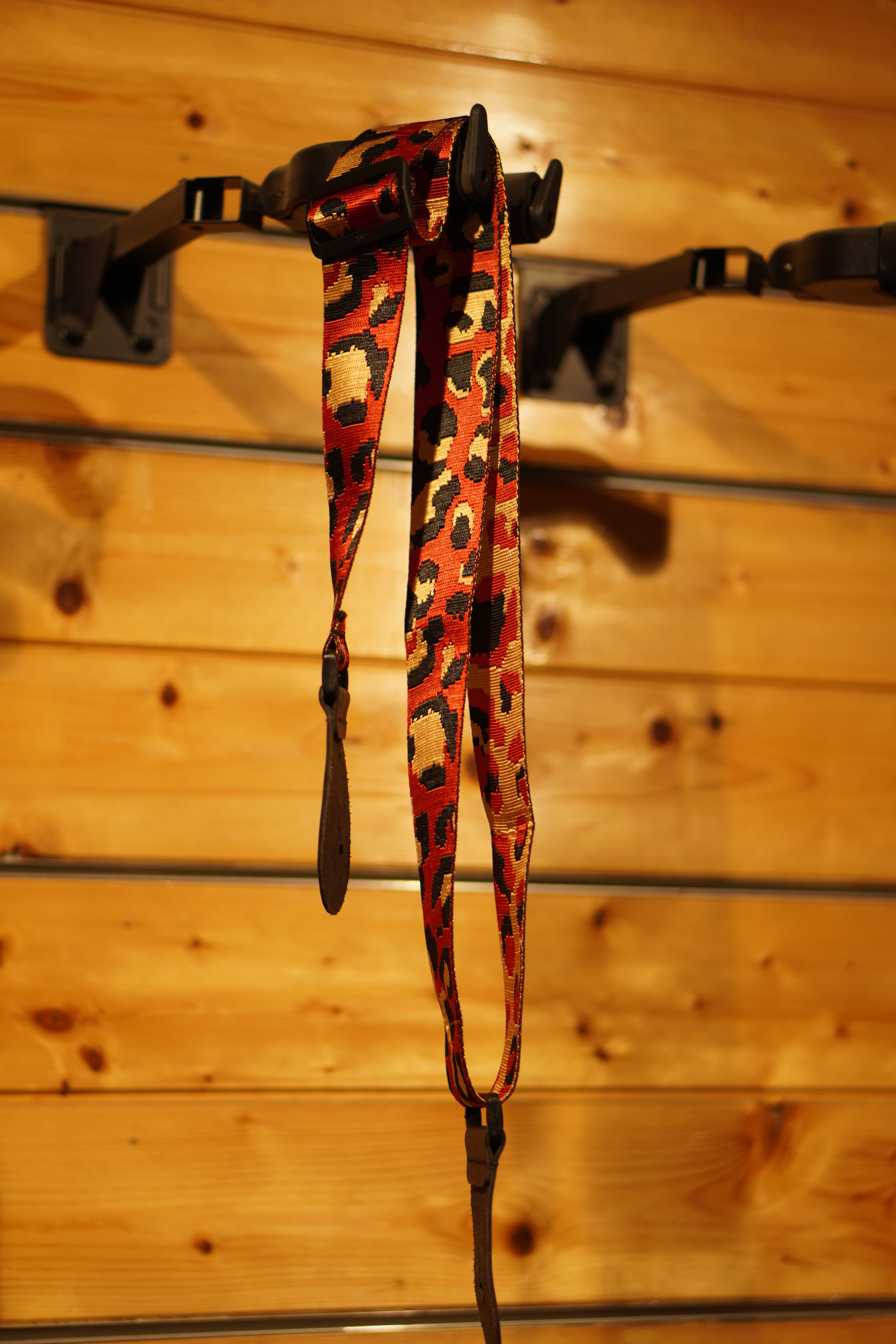 Red Leopard Pattern Adjustable Guitar Strap