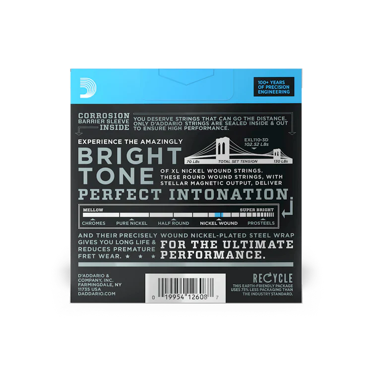 D'Addario EXL110 Regular Light Nickel Electric Guitar Strings