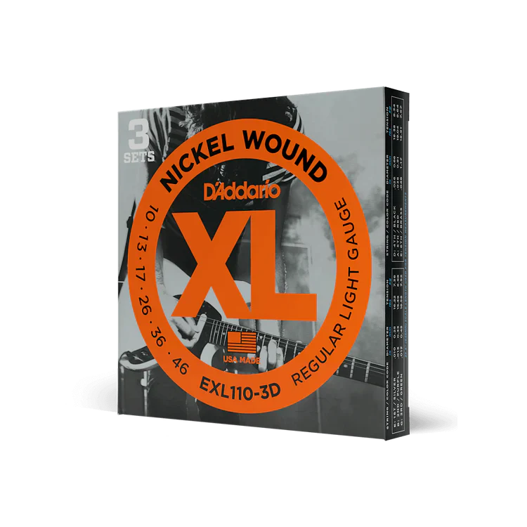 D'Addario EXL110 Regular Light Nickel Electric Guitar Strings