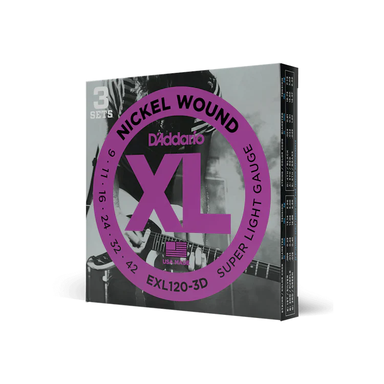 D'Addario EXL120 Super Light Nickel Electric Guitar Strings